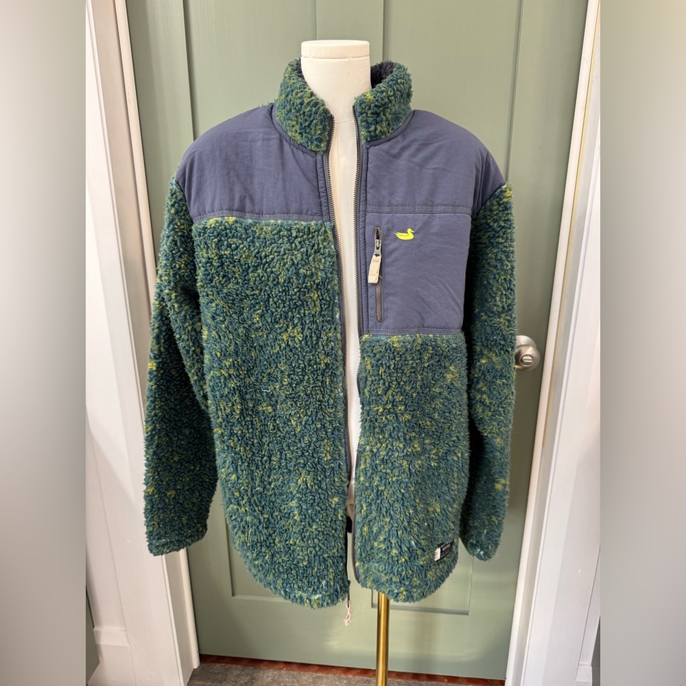 Southern Marsh Blue and Green Sherpa Fleece Jacket - Small NWOT - Unisex